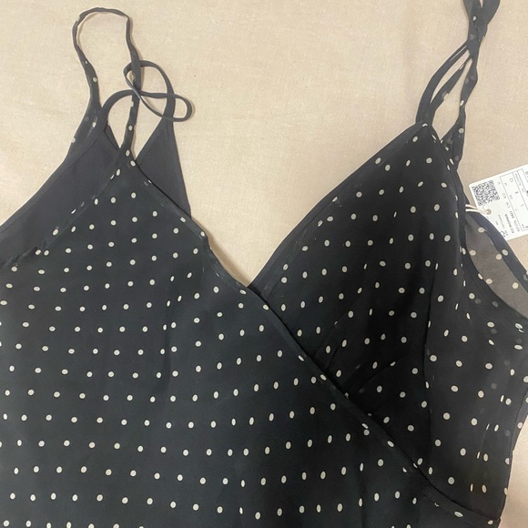 Mango polka dot high low gauze dress - Picture 4 of 5